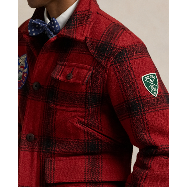 Plaid Wool Utility Jacket