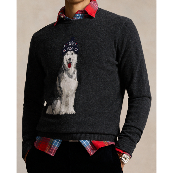 Ralph lauren cashmere dog sweater best sale