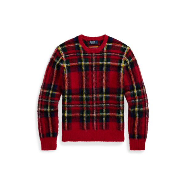 Plaid Wool Blend Sweater