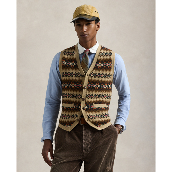 Fair Isle Wool Sweater Vest