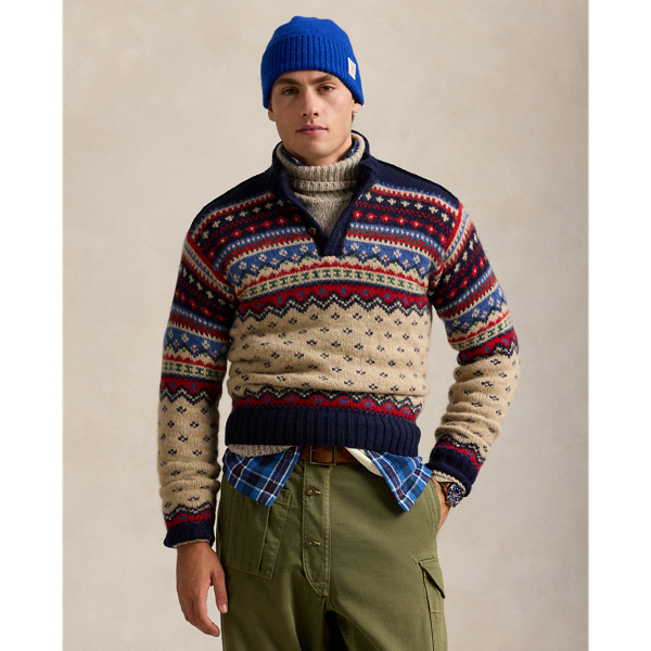 Tan Combo Nordic-Inspired Wool-Blend Sweater Polo Ralph Lauren 1