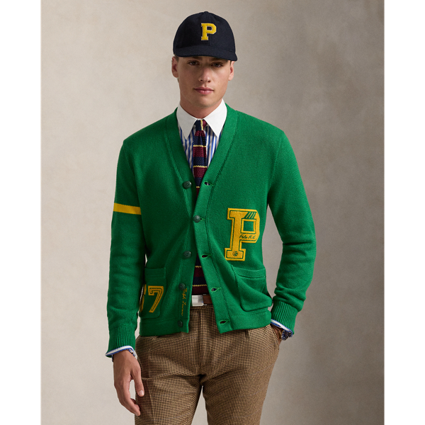 Cotton Letterman Cardigan for Men Ralph Lauren IN