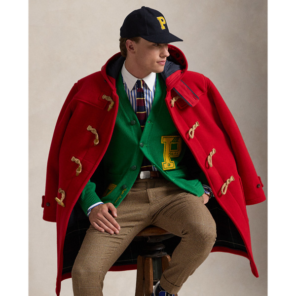 Ralph lauren cotton letterman cardigan best sale