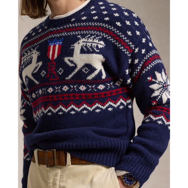 Polo Ralph offers Lauren Intarsia Reindeer Holiday Sweater