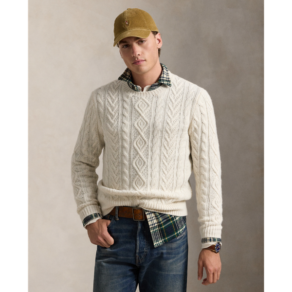 Wool-Alpaca Fisherman’s Sweater