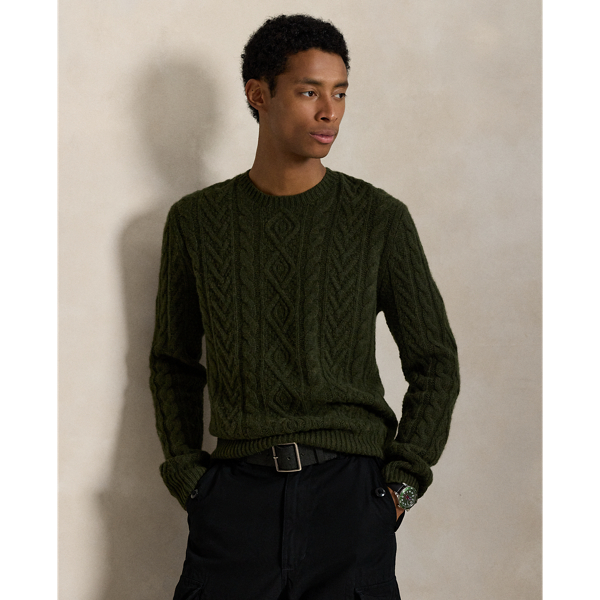 Pull irlandais en laine et alpaga