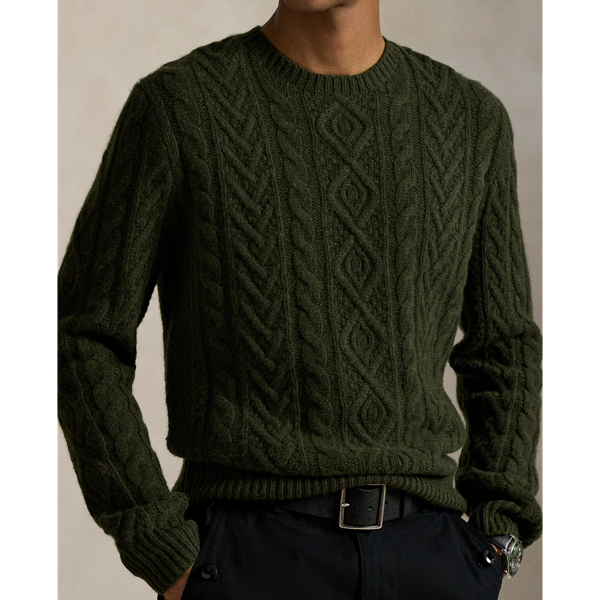 Wool-Alpaca Fisherman’s Sweater