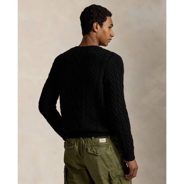 Polo Black Wool-Alpaca Fisherman’s Jumper Polo Ralph Lauren 5