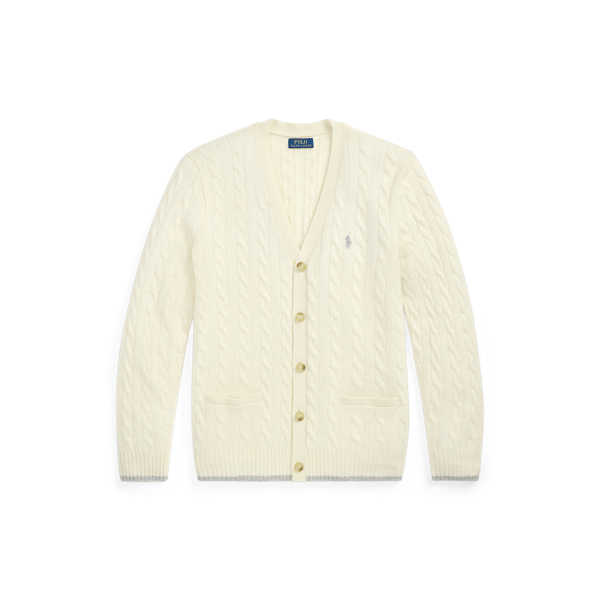 Cable-Knit Wool-Cashmere Cardigan