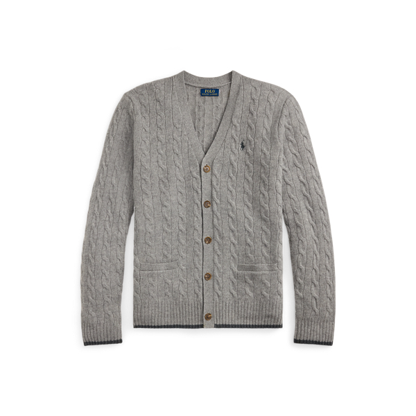Cable-Knit Wool-Cashmere Cardigan