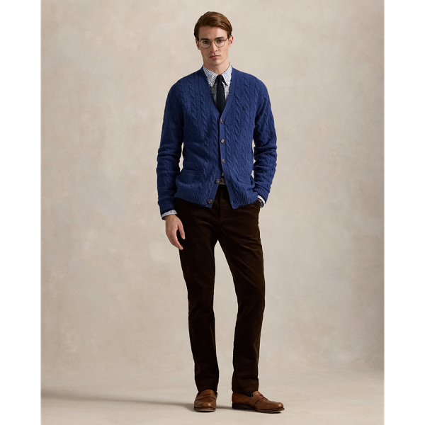 Cable-Knit Wool and Cashmere Cardigan