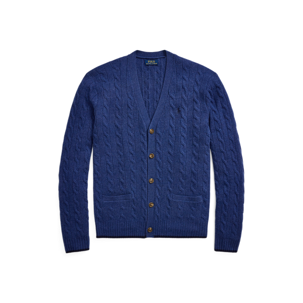 Cable-Knit Wool and Cashmere Cardigan