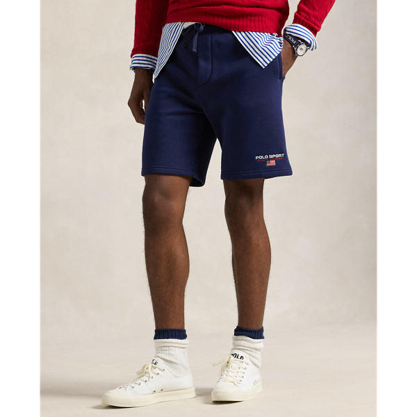 Fleeceshorts Polo Sport Polo Ralph Lauren in Kreuzfahrt-Navy/Wei&szlig; 4