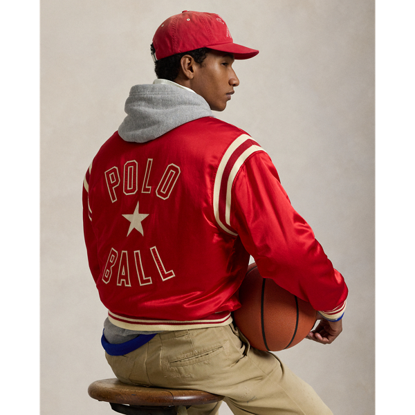 All red polo jacket online