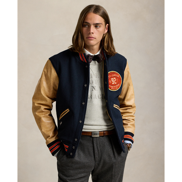 Hunter Navy Varsity-Inspired Jacket Polo Ralph Lauren 1