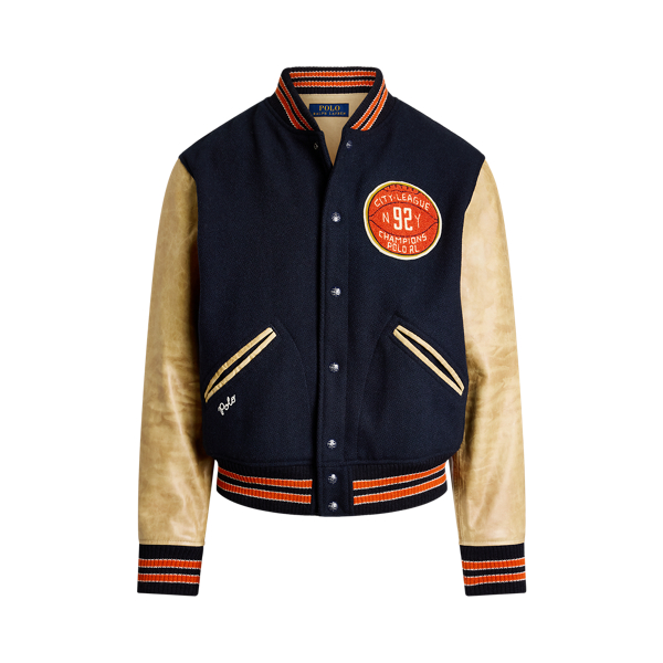 Polo varsity jacket mens best sale