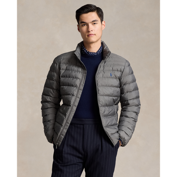 Mens grey puffer on sale