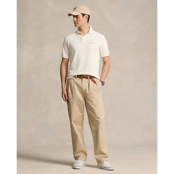 Clubhouse Cream Classic Fit Logo Mesh Polo Shirt Polo Ralph Lauren 4