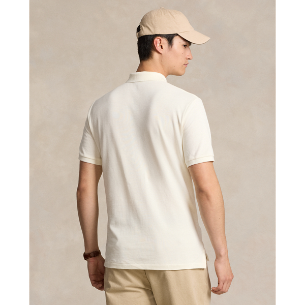 Clubhouse Cream Classic Fit Logo Mesh Polo Shirt Polo Ralph Lauren 5