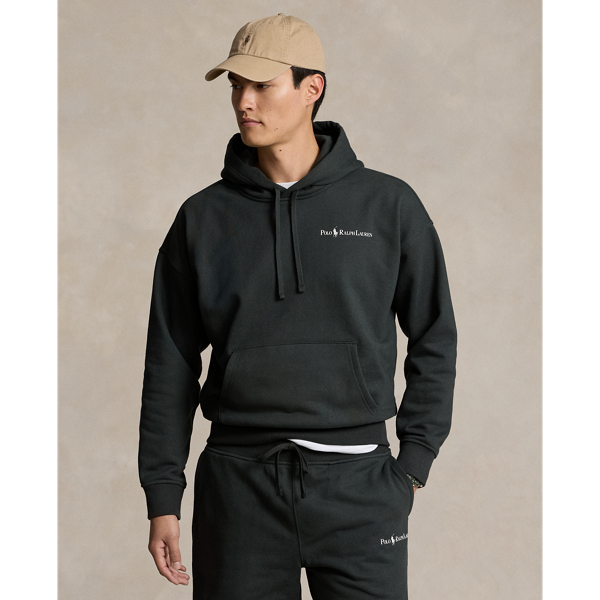 Mens black hoodie ralph lauren sale