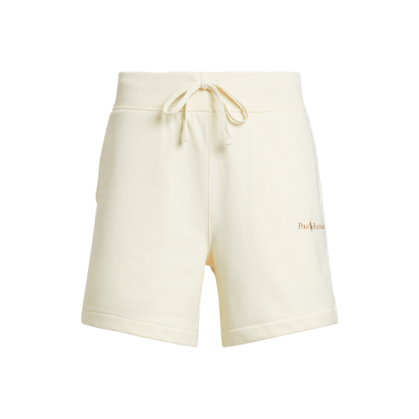 Cream 15.2 cm Relaxed Fit Logo Fleece Short Polo Ralph Lauren 2