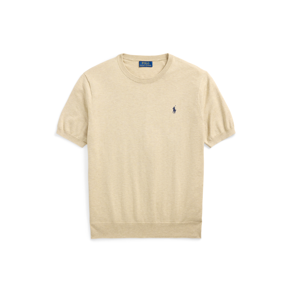Polo Ralph Lauren半袖のニット クルーネック S kkk Polo Ralph Lauren半袖のニット クルーネック Sカ—キ色z fe