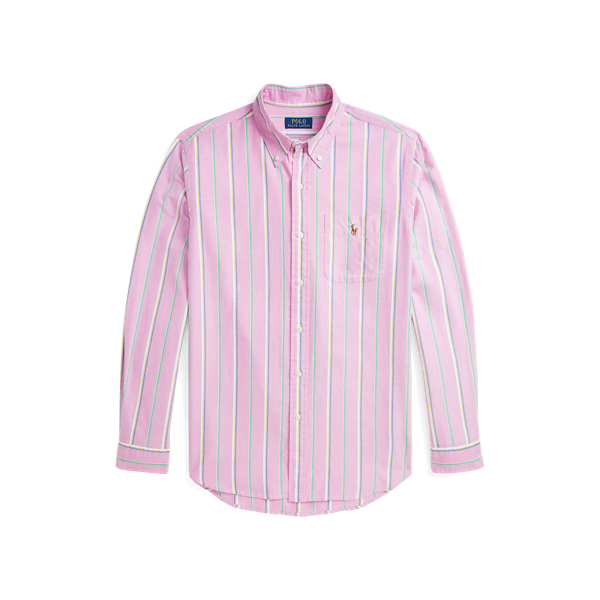 Pink Striped Oxford Shirt | Regular Fit