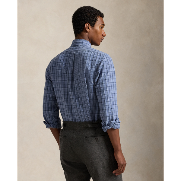 Classic Fit Plaid Brushed Oxford Shirt