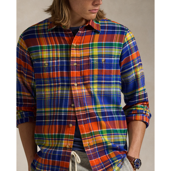 Classic Fit Plaid Twill Workshirt