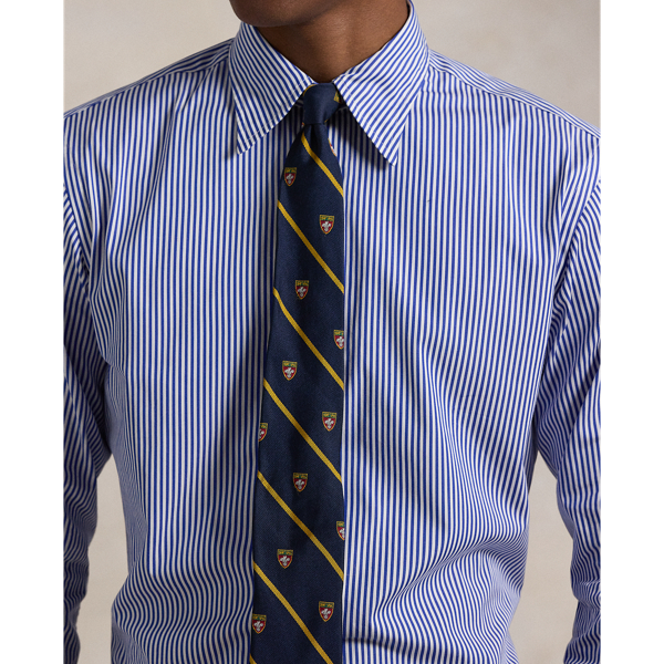 Blue/White Classic Fit Striped Poplin Shirt Polo Ralph Lauren 8