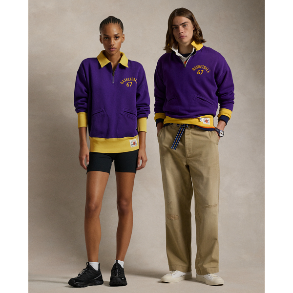 Vintage Fit Fleece Collared Sweatshirt