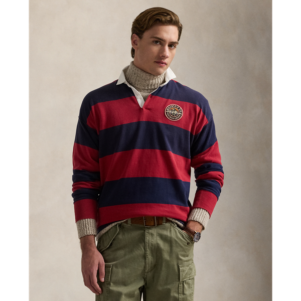 Polo ralph lauren striped rugby shirt hotsell