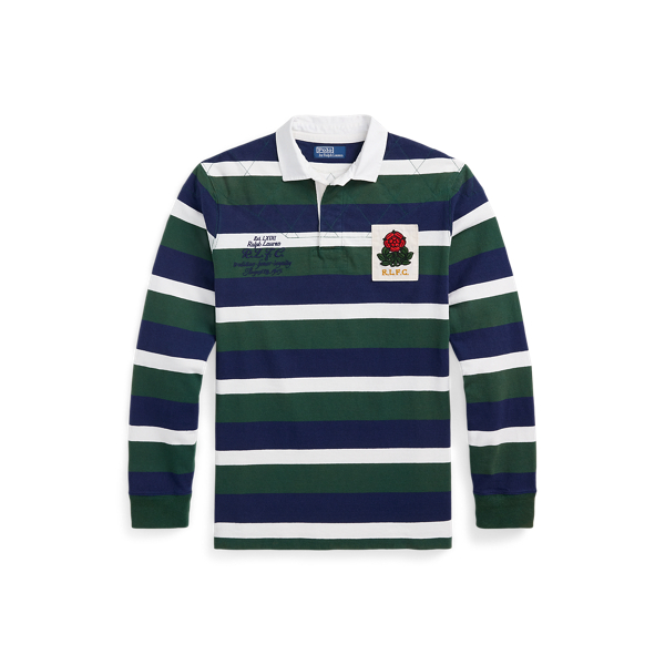 Classic Fit Striped Jersey Rugby Shirt