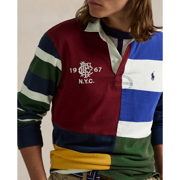 NWT discount Polo Ralph Lauren Classic Fit Patchwork Rugby Shirt