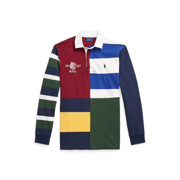 Classic Fit Patchwork Jersey Rugby Shirt