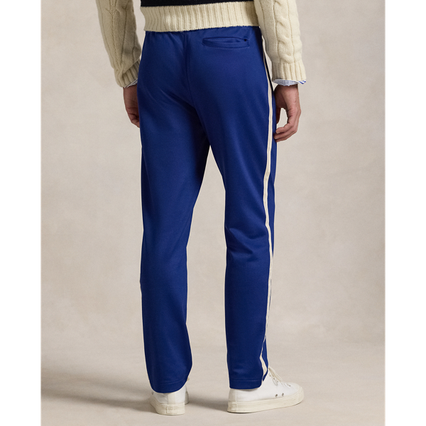 White and blue track pants sales