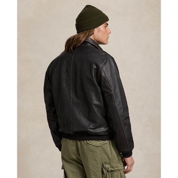 Leather Bomber Jacket for Men Ralph Lauren PK