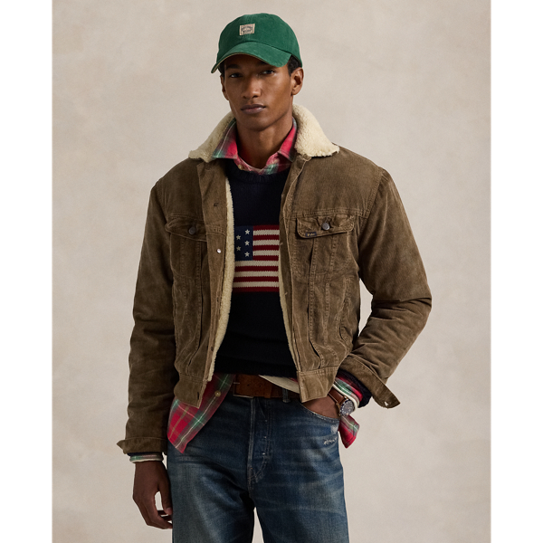 Fleece Lined Corduroy Trucker Jacket