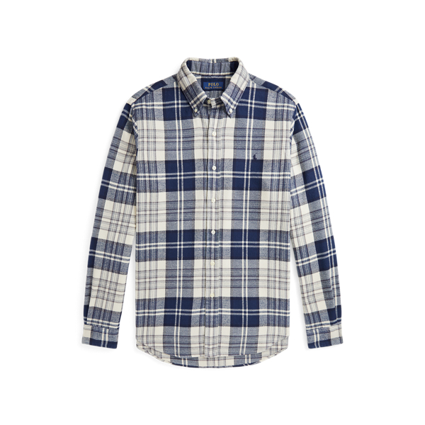 Classic Fit Plaid Brushed Flannel Shirt