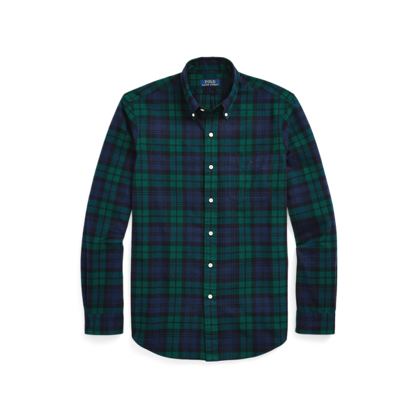 Classic Fit Plaid Brushed Oxford Shirt