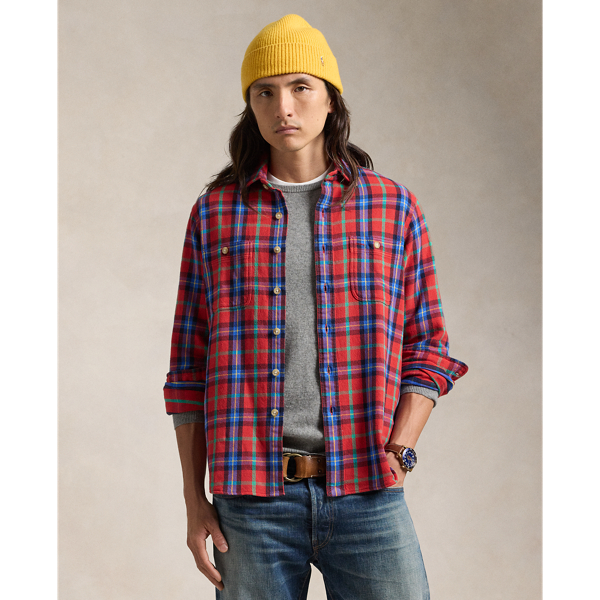 Classic Fit Plaid Oxford Workshirt