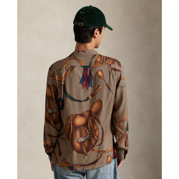 Steeplechase Toss Classic Fit Equestrian-Print Camp Shirt Polo Ralph Lauren 5