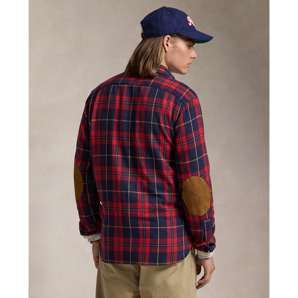 Polo ralph lauren plaid patched shirt jacket best sale