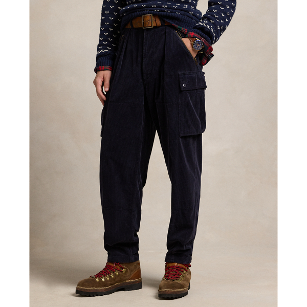 Relaxed Fit Corduroy Cargo Pant