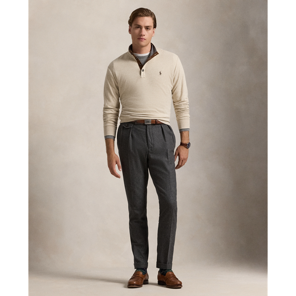 Luxury Jersey Mockneck Pullover