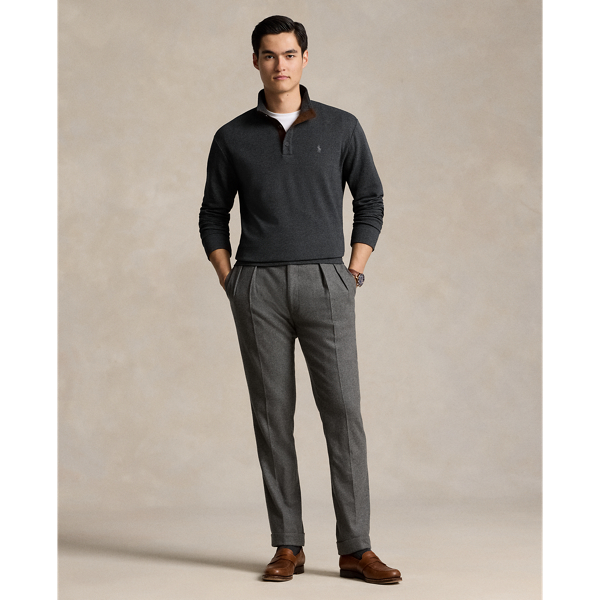 Edler Jersey-Pullover mit Fischgratdruck Polo Ralph Lauren in Fischgrat – St.-Grau mel. 4