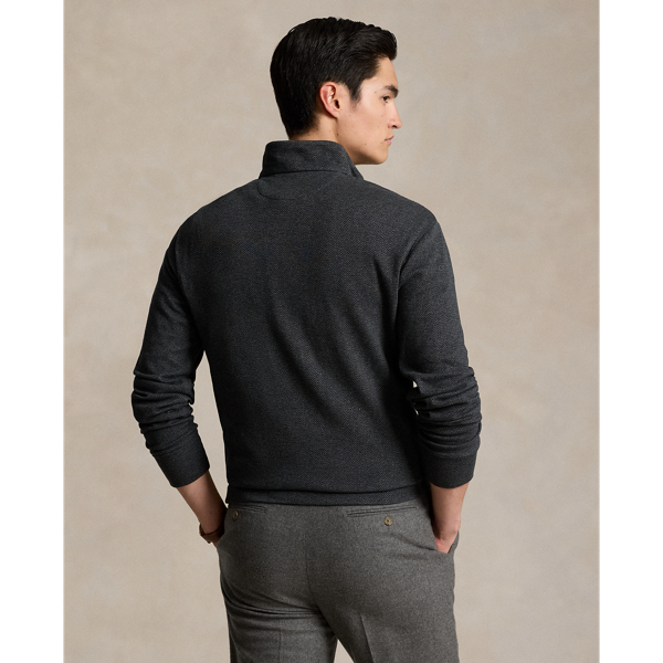 Edler Jersey-Pullover mit Fischgratdruck Polo Ralph Lauren in Fischgrat – St.-Grau mel. 5