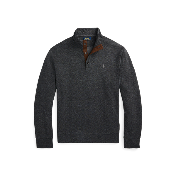 Edler Jersey-Pullover mit Fischgratdruck Polo Ralph Lauren in Fischgrat – St.-Grau mel. 2