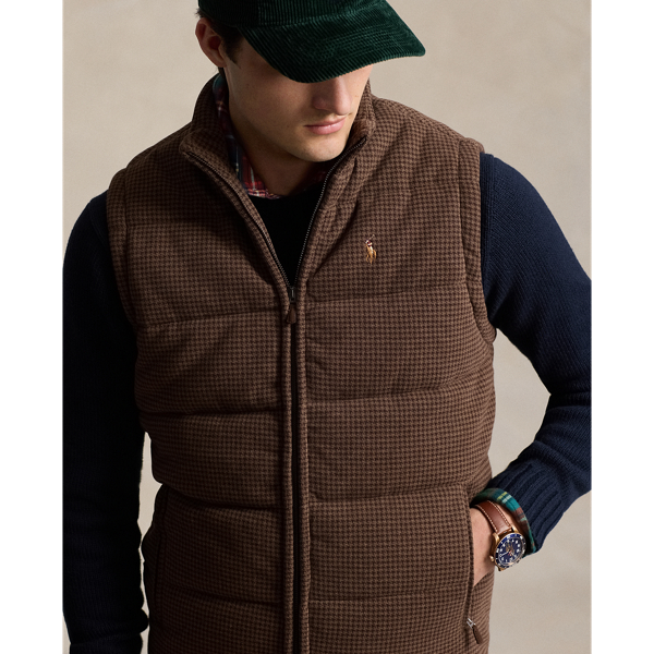 Houndstooth Double Knit Gilet for Men Ralph Lauren UK