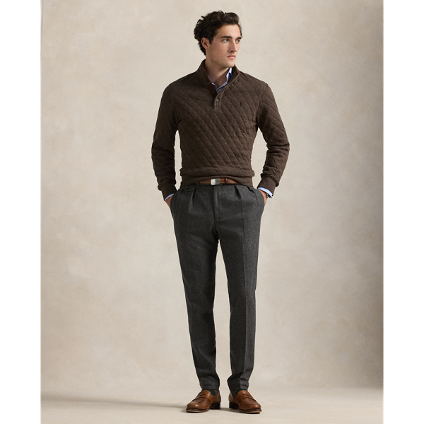 Quilted Double Knit Jersey Pullover